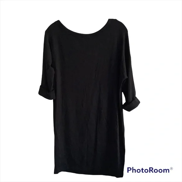Splendid Dress Women’s Shift 3/4 Sleeve Black Tunic Dress Size Small - Picture 6 of 6